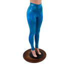 Peacock Holographic High Waist Leggings-4