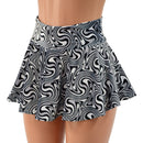 UV Glow Distortion Velvet Mini Rave Skirt - Coquetry Clothing