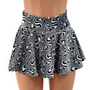 UV Glow Distortion Velvet Mini Rave Skirt - Coquetry Clothing