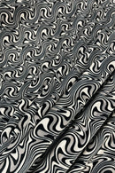 UV Glow Four Way Stretch Velvet Fabric in Distortion - Coquetry Clothing