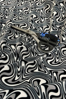 UV Glow Four Way Stretch Velvet Fabric in Distortion - Coquetry Clothing
