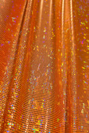UV Glow Neon Orange Kaleidoscope Spandex Fabric - Coquetry Clothing