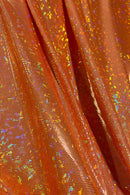 UV Glow Neon Orange Kaleidoscope Spandex Fabric - Coquetry Clothing