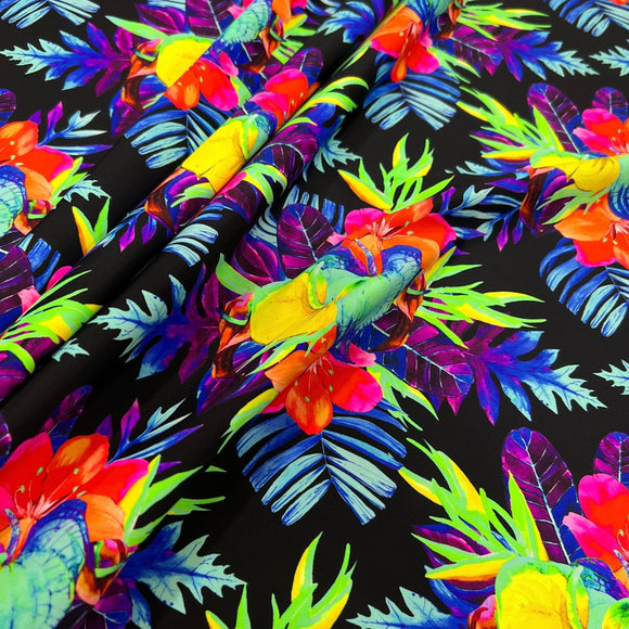 UV Glow Sonic Bloom Fabric - Coquetry Clothing