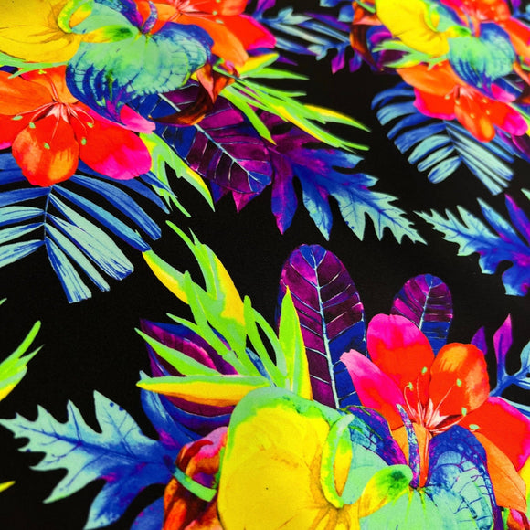 UV Glow Sonic Bloom Fabric - Coquetry Clothing