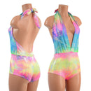 UV Glow Spectrum Holographic Stretch Fabric - Coquetry Clothing