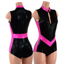 V Front Romper with Siren Cut Leg - Coquetry Clothing