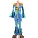 Laceup Stardust Catsuit with Epaulettes - Coquetry Clothing