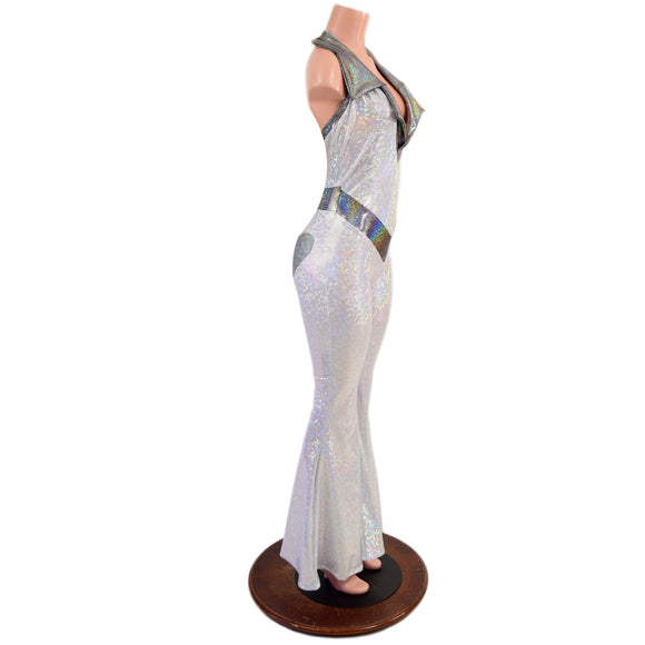 Valentine Solar Flare V Front Catsuit with Plunging Showtime Collar - Coquetry Clothing