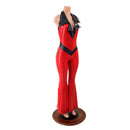 Valentine Solar Flare V Front Catsuit with Plunging Showtime Collar - Coquetry Clothing