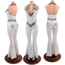 Valentine Solar Flare V Front Catsuit with Plunging Showtime Collar - Coquetry Clothing