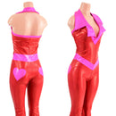Valentine Solar Flare V Front Catsuit with Showtime Collar - Coquetry Clothing