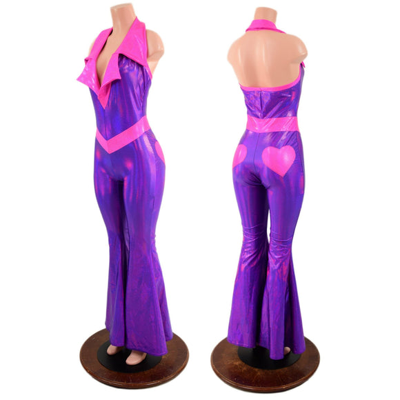 Valentine Solar Flare V Front Catsuit with Showtime Collar - Coquetry Clothing