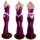 Valentine Solar Flare V Front Catsuit with Showtime Collar - Coquetry Clothing