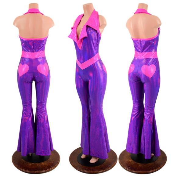 Valentine Solar Flare V Front Catsuit with Showtime Collar - Coquetry Clothing
