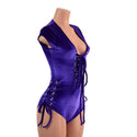 Lace Up Plunging V Romper - 3