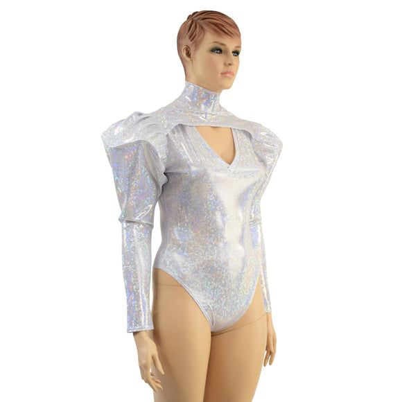 Victoria Sleeve Romper with Window Neckline and Brazilian Cut Leg - Coquetry Clothing