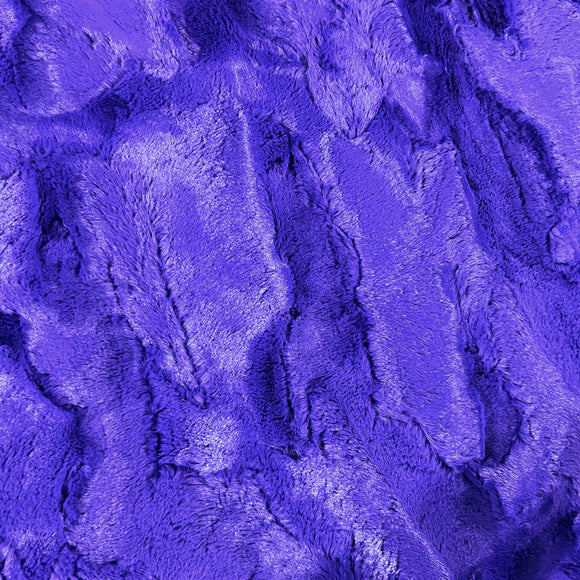 Viola Purple Minky Faux Fur Fabric - Coquetry Clothing