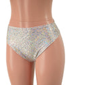Midrise Brazilian Siren Shorts in Silver/Pink Scale - 1