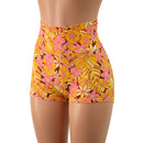 What The Floral High Waist Shorts - Coquetry Clothing
