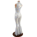 White Kaleidoscope Bell Bottom Catsuit - Coquetry Clothing