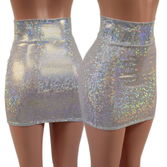 White Kaleidoscope Bodycon Skirt - Coquetry Clothing