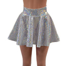 White Kaleidoscope Circle Cut Mini Skirt - Coquetry Clothing