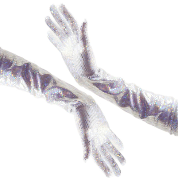 White Kaleidoscope Gloves - Coquetry Clothing