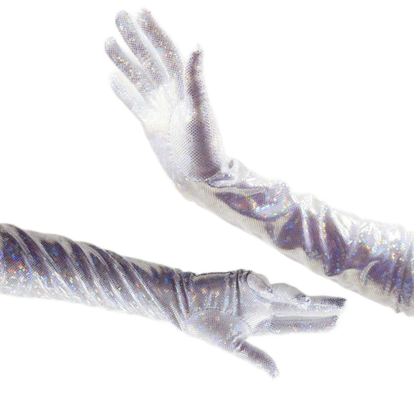 White Kaleidoscope Gloves - Coquetry Clothing