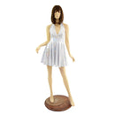 White Kaleidoscope Halter Skater Dress - Coquetry Clothing