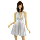 White Kaleidoscope Halter Skater Dress - Coquetry Clothing