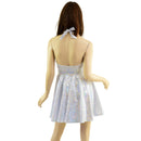 White Kaleidoscope Halter Skater Dress - Coquetry Clothing