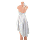 White Kaleidoscope Hi Lo Halter Skater Dress - Coquetry Clothing