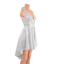 White Kaleidoscope Hi Lo Halter Skater Dress - Coquetry Clothing
