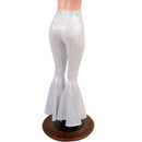White Kaleidoscope High Waist Bell Bottom Flares - Coquetry Clothing
