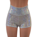 White Kaleidoscope High Waist Shorts - Coquetry Clothing