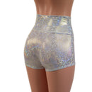 White Kaleidoscope High Waist Shorts - Coquetry Clothing