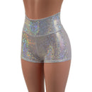 White Kaleidoscope High Waist Shorts - Coquetry Clothing