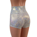 White Kaleidoscope High Waist Shorts - Coquetry Clothing