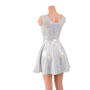 White Kaleidoscope Tank Style Skater Dress - Coquetry Clothing