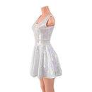 White Kaleidoscope Tank Style Skater Dress - Coquetry Clothing