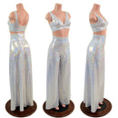 White Kaleidoscope Wide Leg Pants and Starlette Bralette Set - Coquetry Clothing