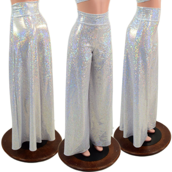 White Kaleidoscope Wide Leg Pants and Starlette Bralette Set - Coquetry Clothing