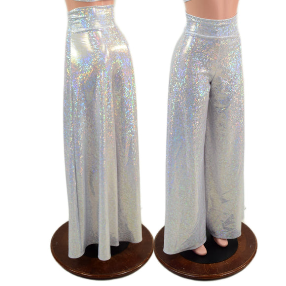 White Kaleidoscope Wide Leg Pants and Starlette Bralette Set - Coquetry Clothing