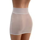 White Mesh Bodycon Skirt - Coquetry Clothing