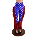 Womens Bootcut Macho Pants with Gladiator Fringe - Coquetry Clothing