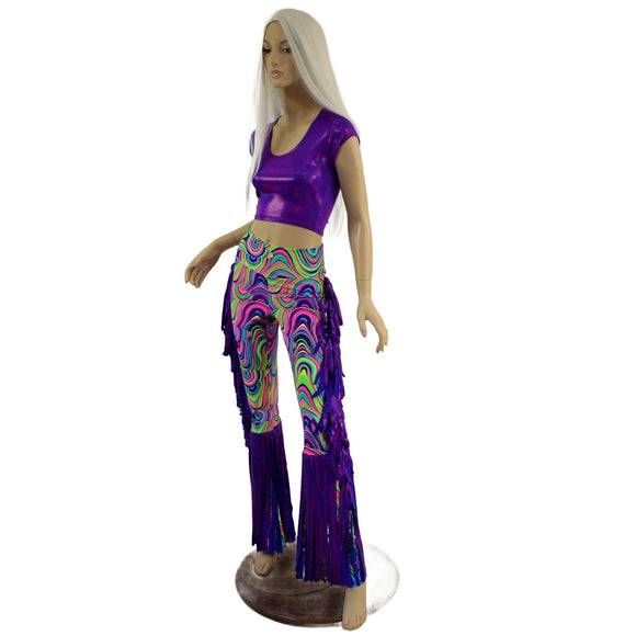 Womens Bootcut Macho Pants with Gladiator Fringe (Top sold separately) - Coquetry Clothing