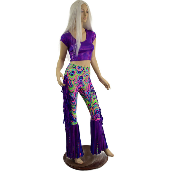 Womens Bootcut Macho Pants with Gladiator Fringe (Top sold separately) - Coquetry Clothing