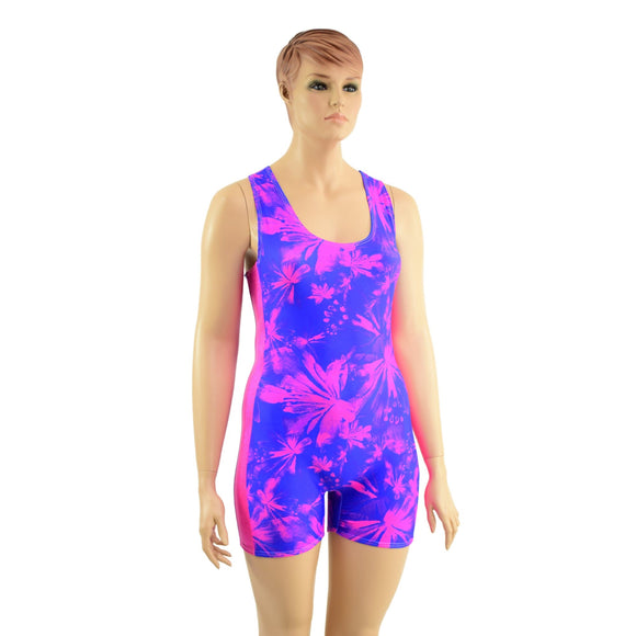 Womens Racerback Singlet with Side Panels & 4" Inseam - Coquetry Clothing