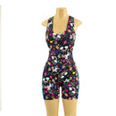 Womens Racerback Singlet with Side Panels & 4" Inseam - Coquetry Clothing